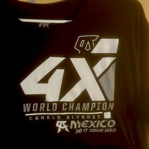 CANELO ALVAREZ BOXING 4X CHAMP SUPER MIDDLEWEIGHT LINE TEE SIZE XL (NEVER WORN)